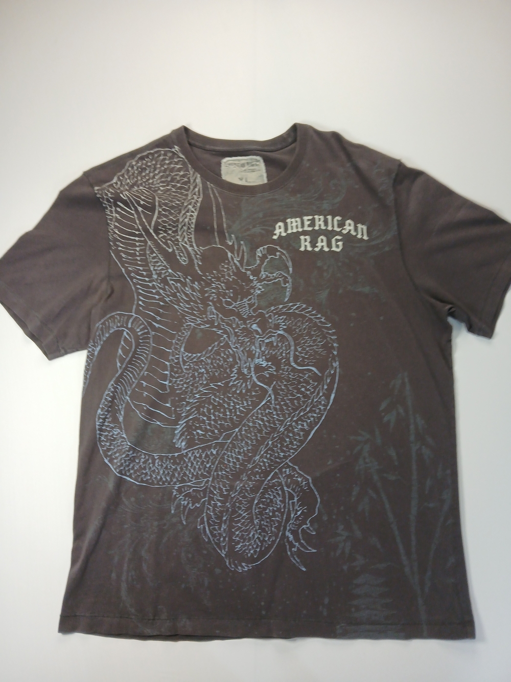 American Rag Men's Dark Brown Dragon Graphic Tee